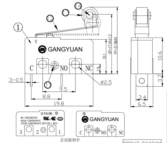 微動開關G15-06SN05-50-1118
